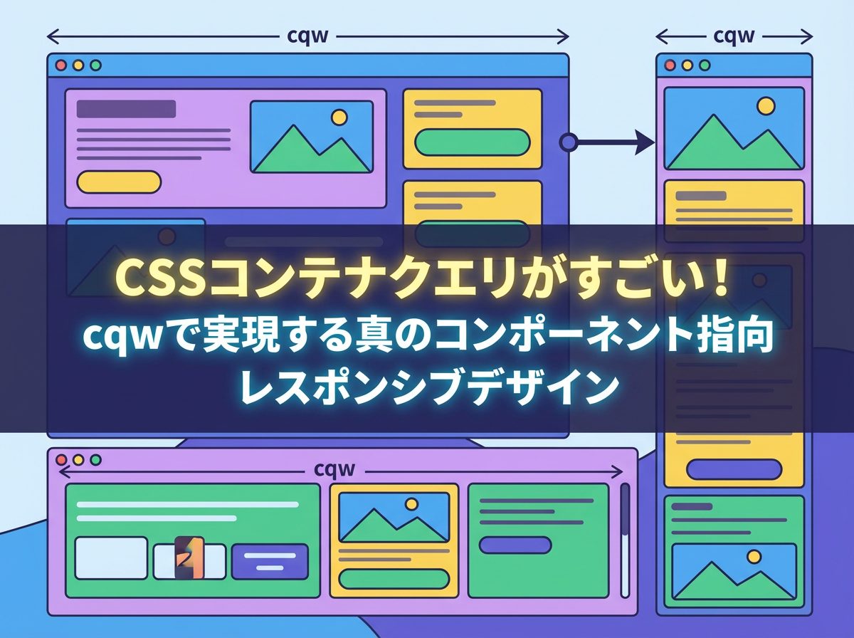 CSSコンテナクエリがすごい！cqwで実現する真のコンポーネント指向レスポンシブデザイン